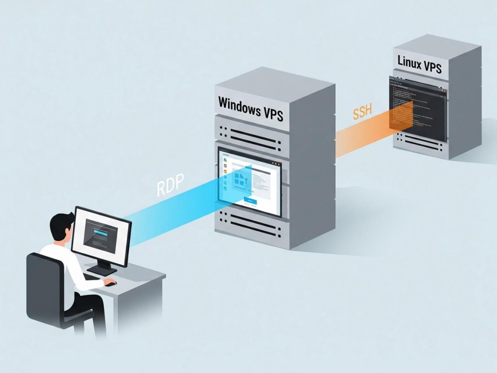 Illustration for VPS vs RDP