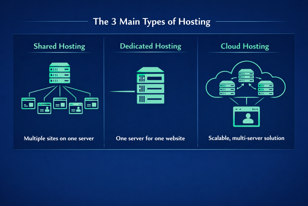 The Main Types of Web Hosting