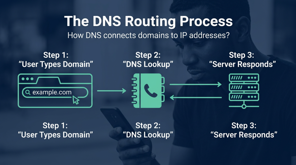 How Do a Domain and Server Connect?